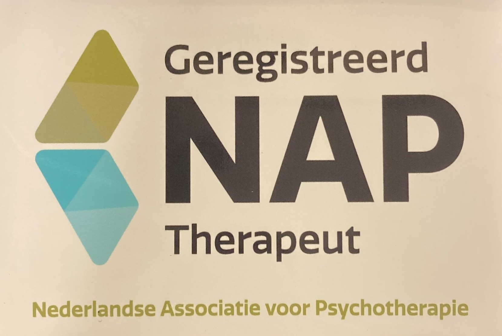 Muurschild NAP Nederlandse Associatie voor Psychotherapie